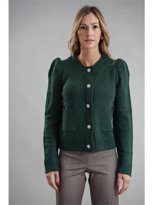 Cardigan con pattine Try Me | 5049GREEN